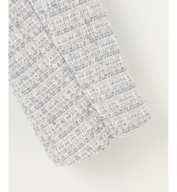 any SiS「ツイードノーカラーミドル ジャケット」|ノーカラージャケット|