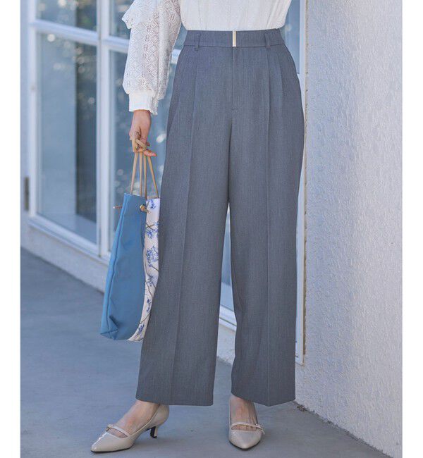 ANY SIS「【洗える】褒めらレディ ワイドパンツ」|その他|シャンブレー