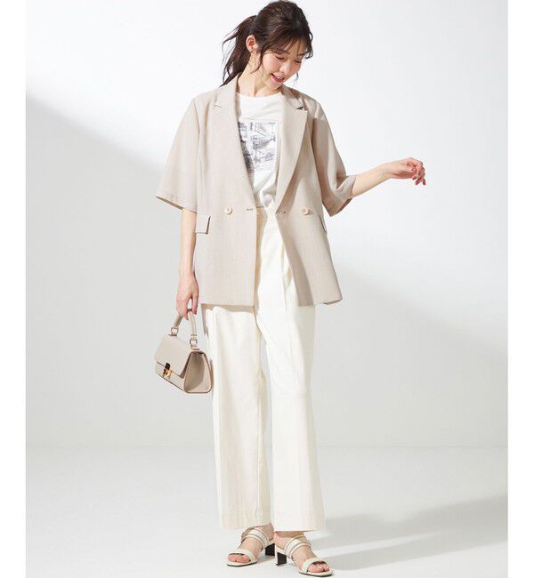 ANY SIS「【接触冷感・速乾・UVカット・洗える】スイートクール ジャケット」|テーラードジャケット|