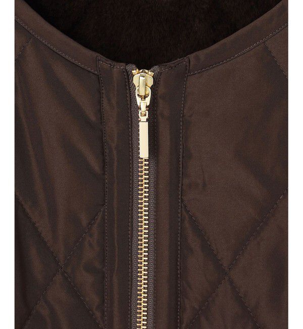 ANY SIS「フェイクファーコンビキルティング アウター」|テーラードジャケット|