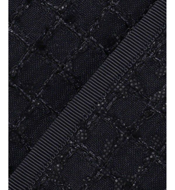 ANY SIS「リボンヤーンライトツイード ジャケット」|ノーカラージャケット|