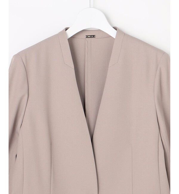 ANY SIS「スマートビューティストレッチカラーレス ジャケット」|ノーカラージャケット|