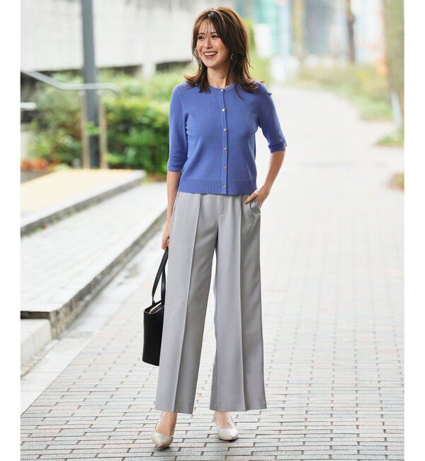 ANY SIS「スマートビューティストレッチベルト ワイドパンツ」|その他|