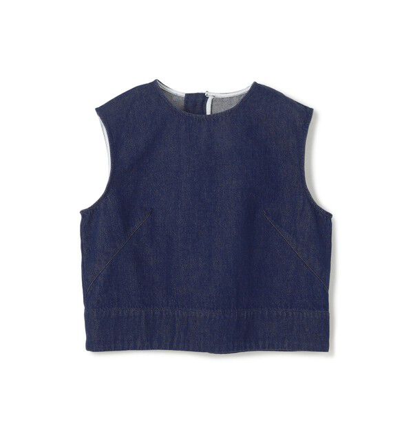 BEIGE,「【洗える・Oggi ８月号掲載】NAVIGLIO / ショート丈ノースリーブデニムブラウス」|シャツ・ブラウス|