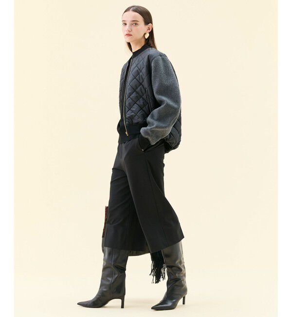 BEIGE,「【GISELe 10月号掲載】DOVER / 異素材ウールキルティングブルゾン」|ブルゾン・スタジャン|