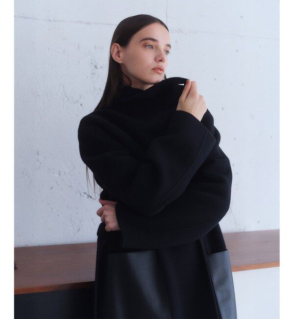 BEIGE,「LEMOORE / ウールリバーフェイクレザーポケット付きコート」|その他|