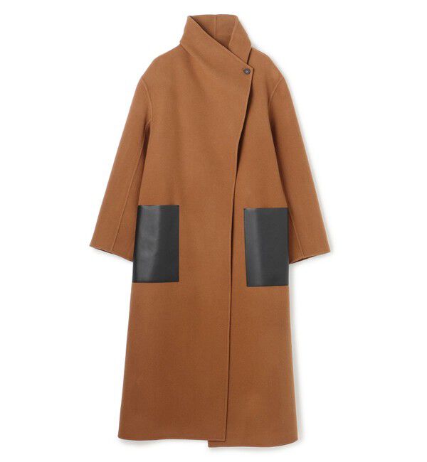 BEIGE,「LEMOORE / ウールリバーフェイクレザーポケット付きコート」|その他|
