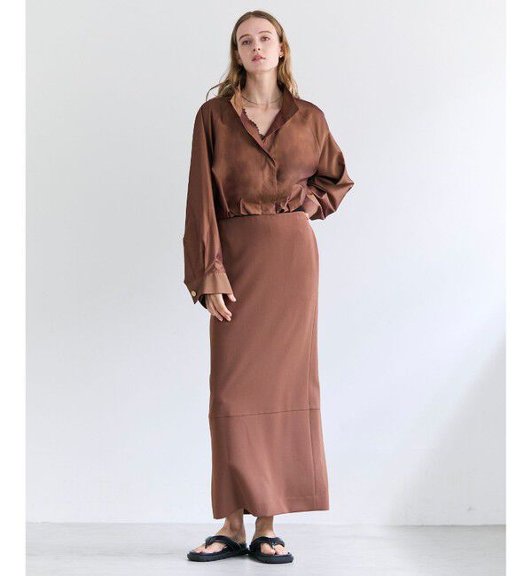 BEIGE,「SULFUR / シルク混ショート丈バルーンブルゾン」|ブルゾン・スタジャン|