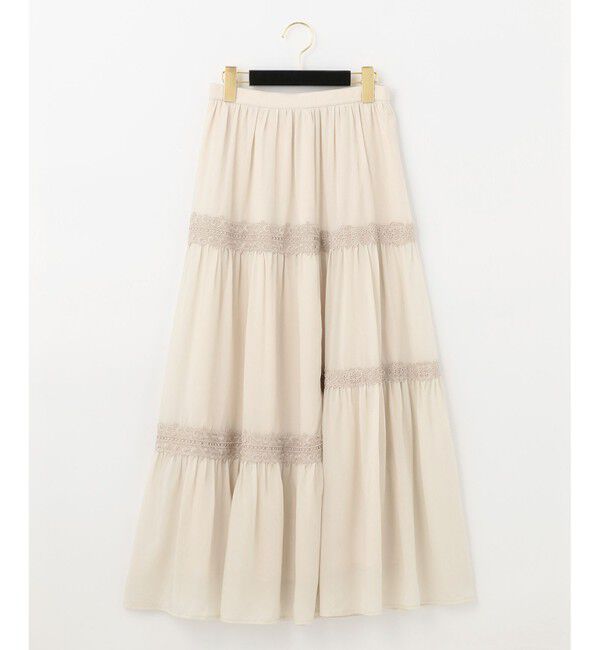 GRACE CONTINENTAL「ランダムレースマキシスカート」|スカート|