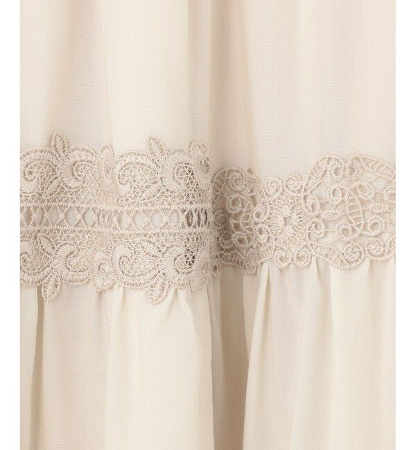 GRACE CONTINENTAL「ランダムレースマキシスカート」|スカート|