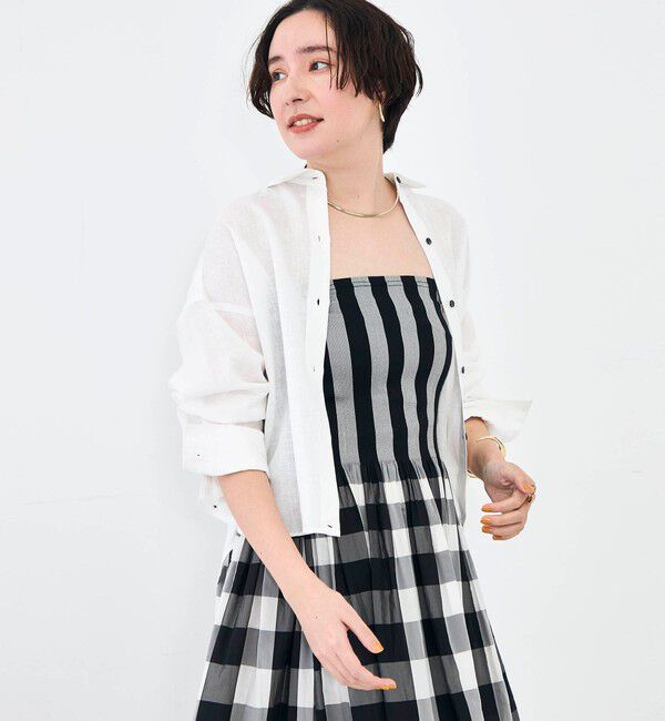 NOLLEY'S「【KIRYU】ウォッシャブルシャーリングギンガム2WAYワンピース」|ワンピース|