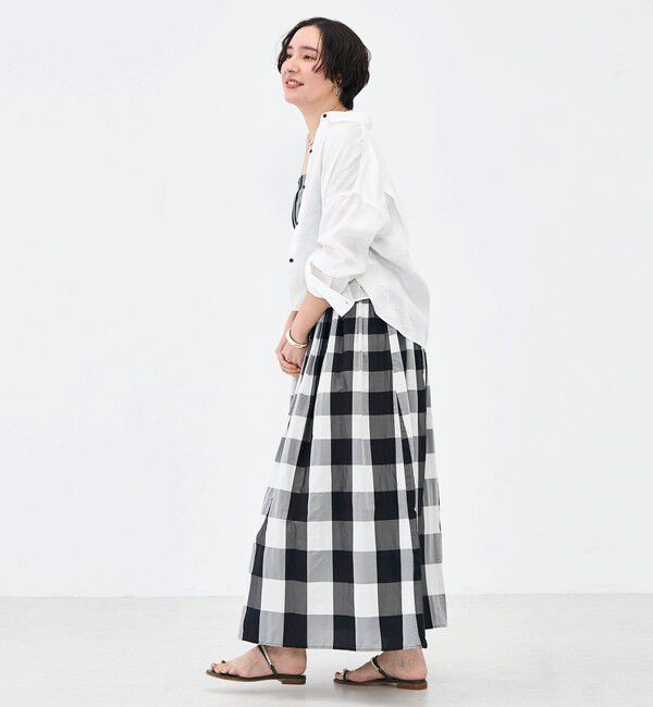 NOLLEY'S「【KIRYU】ウォッシャブルシャーリングギンガム2WAYワンピース」|ワンピース|