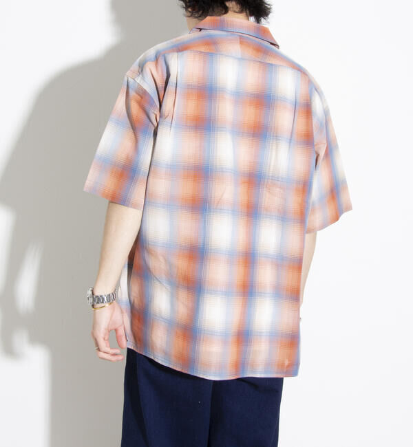 GLOSTER「【PENDLETON/ペンドルトン】オープンカラーシャツ 半袖シャツ 刺繍 ワンポイント チェック」|シャツ・ブラウス|