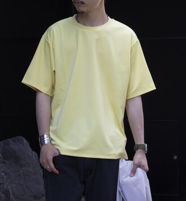 GLOSTER「【GLOSTER/グロスター】ポンチオーバーサイズ クルーネックTシャツ サイドスリット」|Tシャツ・カットソー|