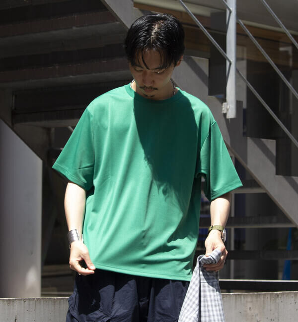 GLOSTER「【GLOSTER/グロスター】ポンチオーバーサイズ クルーネックTシャツ サイドスリット」|Tシャツ・カットソー|