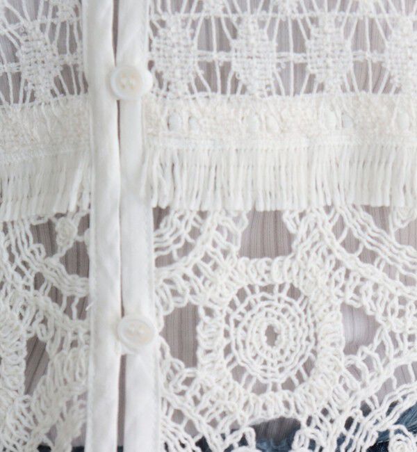 fredy emue「レース切替前開きブラウス」|シャツ・ブラウス|