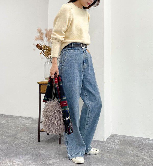 fredy emue「袖ボリュームパール付きニットプルオーバー」|ニット・セーター|