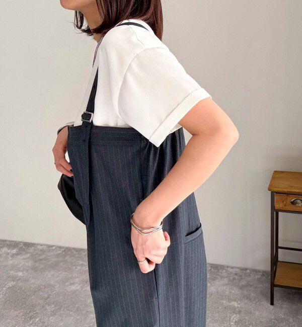 fredy emue「【WEB限定カラーあり】サテン半袖Tシャツブラウス」|シャツ・ブラウス|