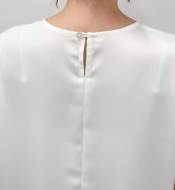 fredy emue「【WEB限定カラーあり】サテン半袖Tシャツブラウス」|シャツ・ブラウス|