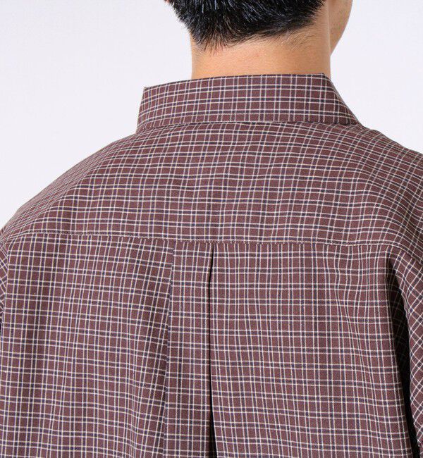 GLOSTER「【シャツ＋Tシャツの2点セット】TC平織 小柄チェックアンサンブル」|シャツ・ブラウス|