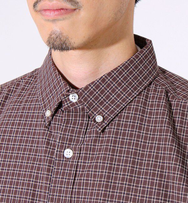 GLOSTER「【シャツ＋Tシャツの2点セット】TC平織 小柄チェックアンサンブル」|シャツ・ブラウス|