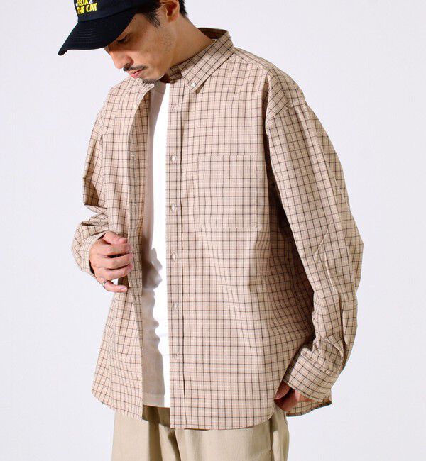 GLOSTER「【シャツ＋Tシャツの2点セット】TC平織 小柄チェックアンサンブル」|シャツ・ブラウス|