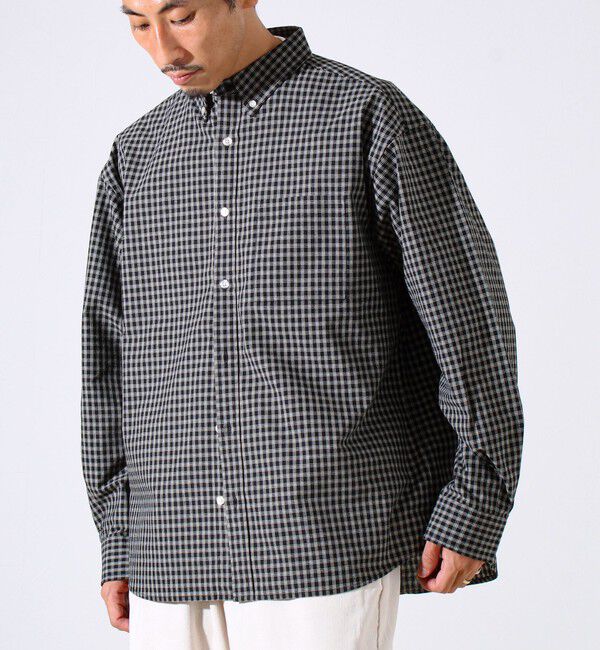GLOSTER「【シャツ＋Tシャツの2点セット】TC平織 小柄チェックアンサンブル」|シャツ・ブラウス|