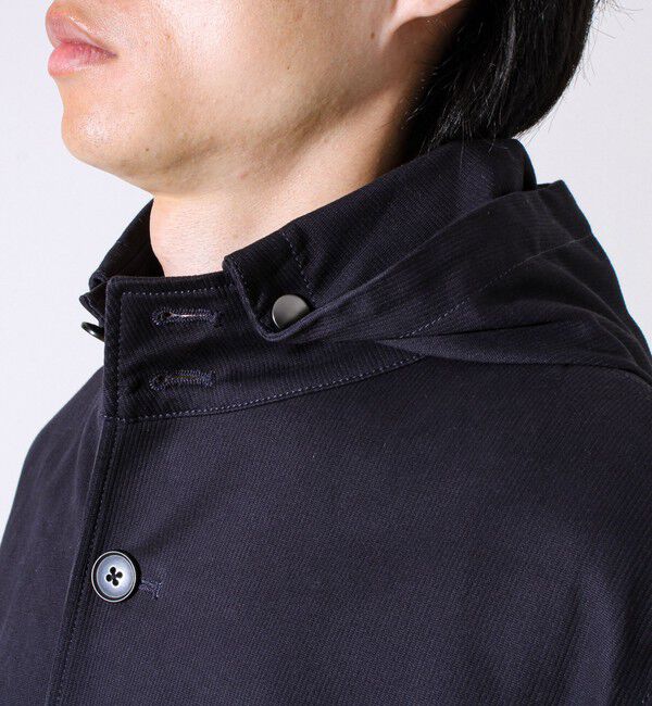 GLOSTER「【GLOSTER定番/ビジカジ対応】コードストライプ スタンドフードブルゾン」|ブルゾン・スタジャン|