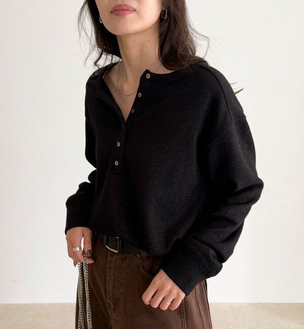 fredy emue「2WAYヘンリーラメプルオーバー」|Tシャツ・カットソー|