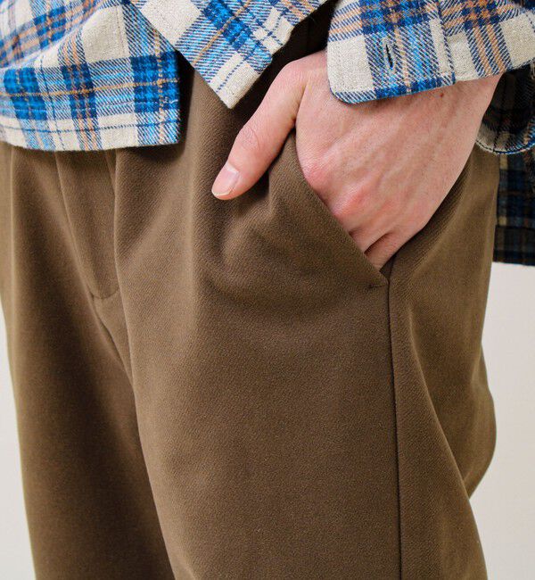 GLOSTER「【毎日穿けるきれい見え】ストレッチカルゼパンツ」|チノ|
