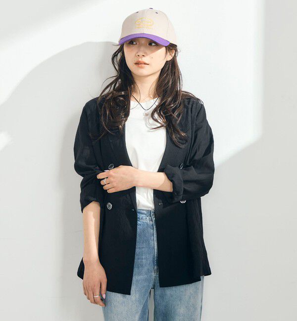 fredy emue「リネン混ライトダブルジャケット」|テーラードジャケット|