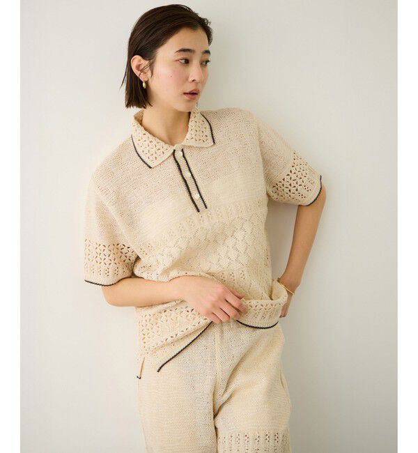 ROPE「【COOHEM(コーヘン)】SUKASHI EMBOSSED KNIT/イージーケア・セットアップ対応」|ニット・セーター|キナリ(16)