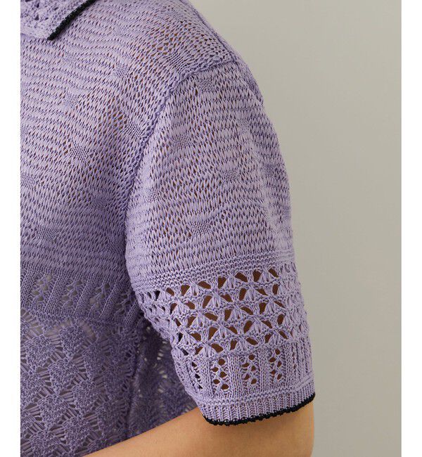 ROPE「【COOHEM(コーヘン)】SUKASHI EMBOSSED KNIT/イージーケア・セットアップ対応」|ニット・セーター|