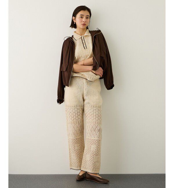 ROPE「【COOHEM(コーヘン)】SUKASHI EMBOSSED KNIT/イージーケア・セットアップ対応」|ニット・セーター|