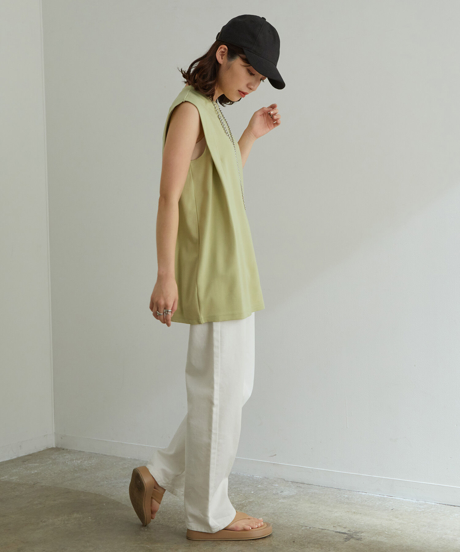 VIS「ツイル＆デニムストレートパンツ」|デニム|