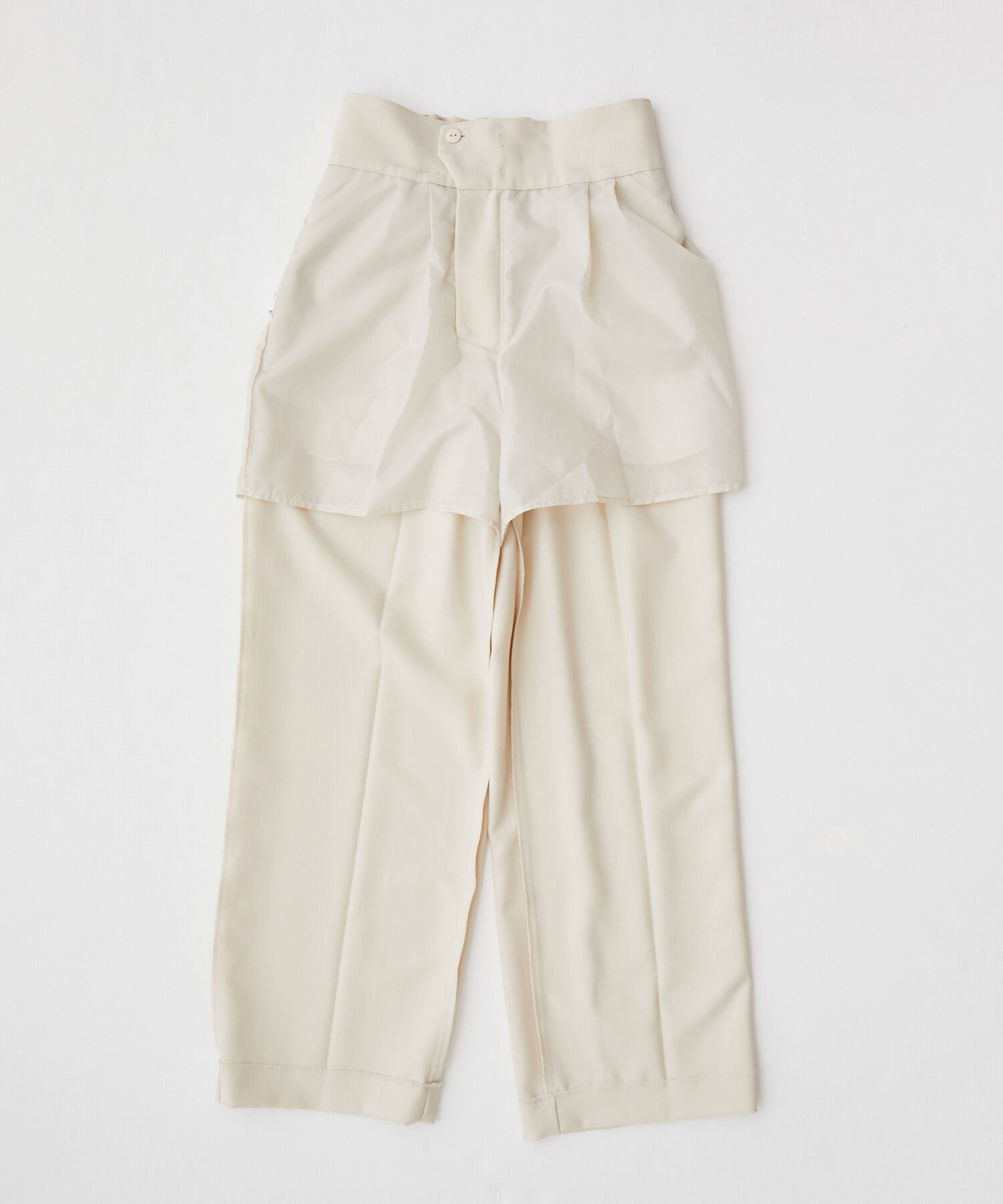 VIS「【Washable・EASY CARE】エコウールタッチワイドパンツ【sustainable】」|スラックス|