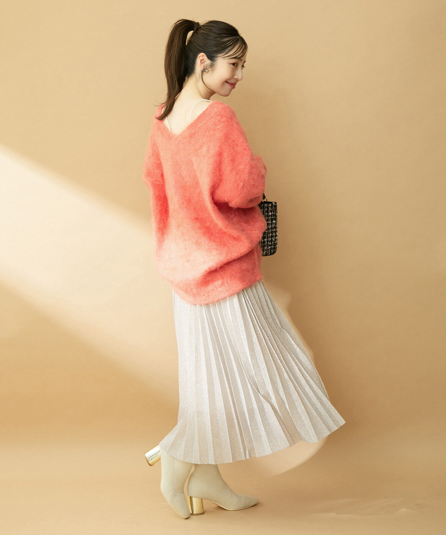 VIS「【前後2WAY】毛混トゥンカロンニット」|ニット・セーター|