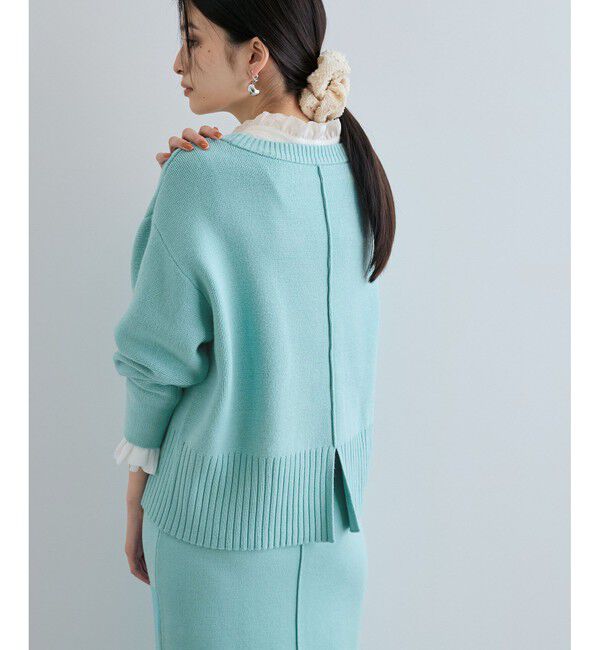 VIS「【セットアップ対応】もちっとニットミラノリブプルオーバー」|ニット・セーター|