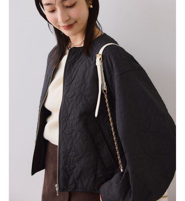 VIS「合皮パイピングキルトアソートブルゾン」|ブルゾン・スタジャン|