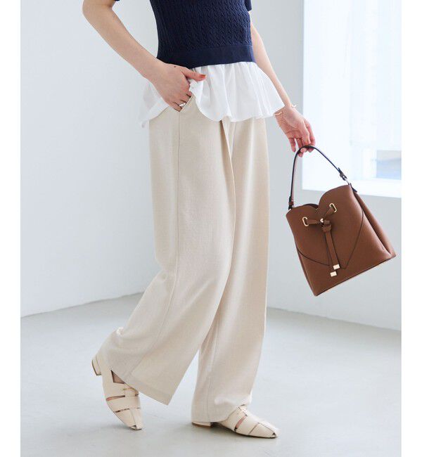 VIS「美easyリネンライクワイドパンツ/イージーケア・接触冷感・セットアップ対応」|チノ|キナリ(16)