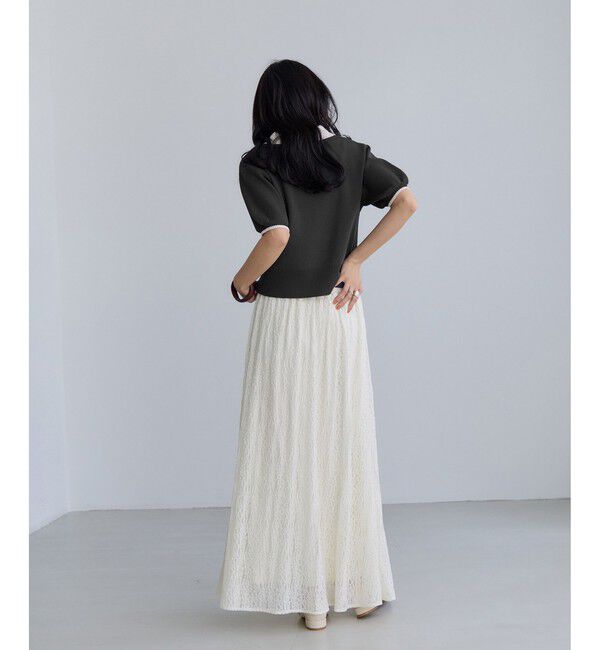 VIS「ダブルカラー半袖ポロニットトップス/イージーケア・WEB限定カラー」|ポロシャツ|