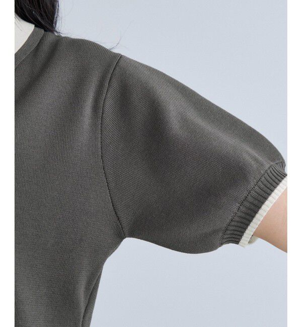 VIS「ダブルカラー半袖ポロニットトップス/イージーケア・WEB限定カラー」|ポロシャツ|