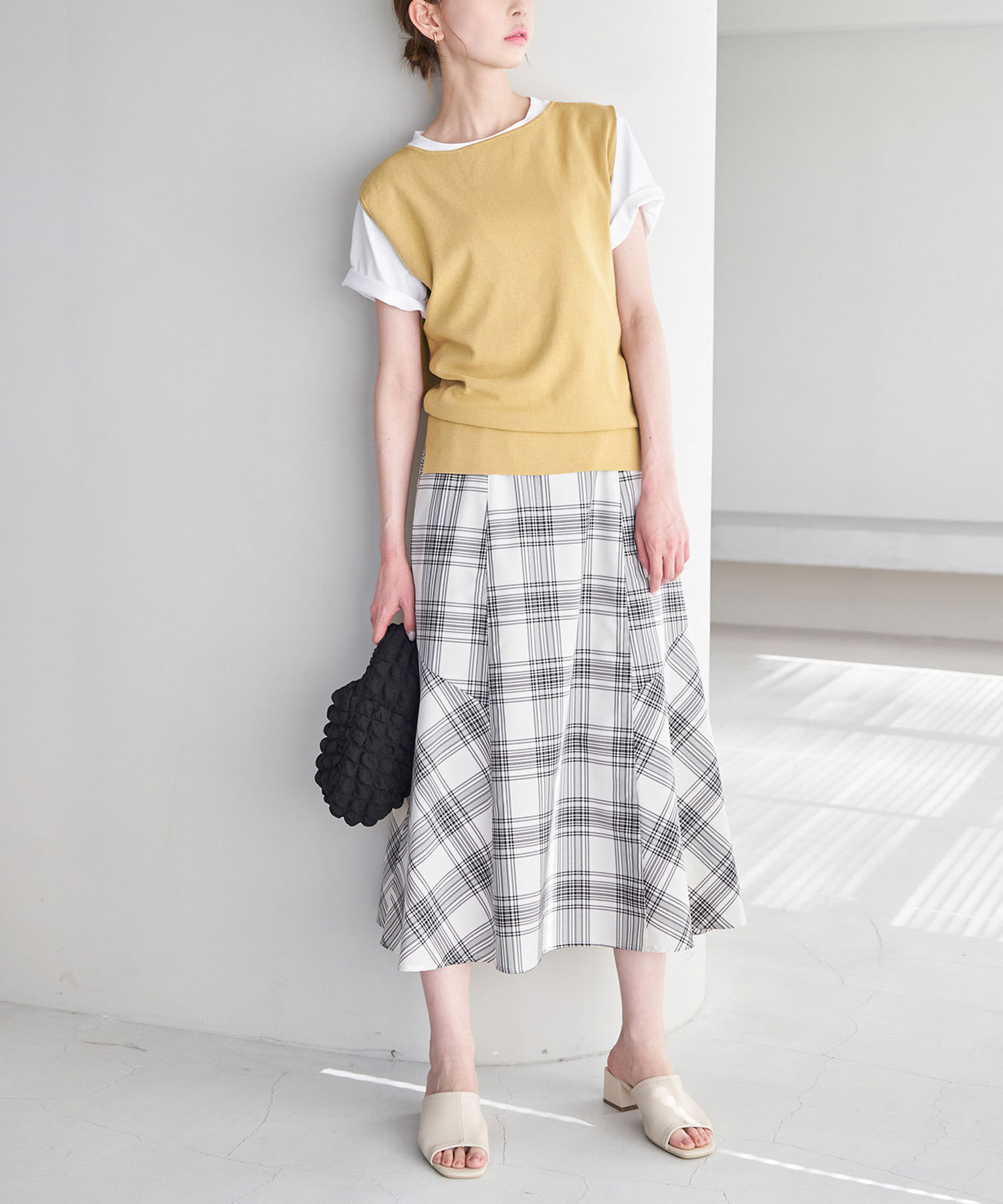 Rope&rsquo;Picnic「後ろ結びゼロスリーブプルオーバー」|ニット・セーター|