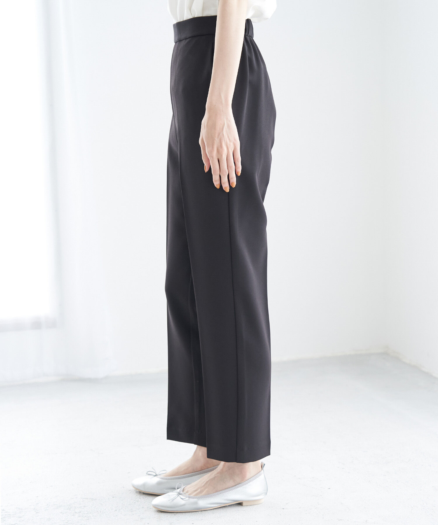 Rope&rsquo;Picnic「ラク美/ストレートカラーパンツ」|スラックス|