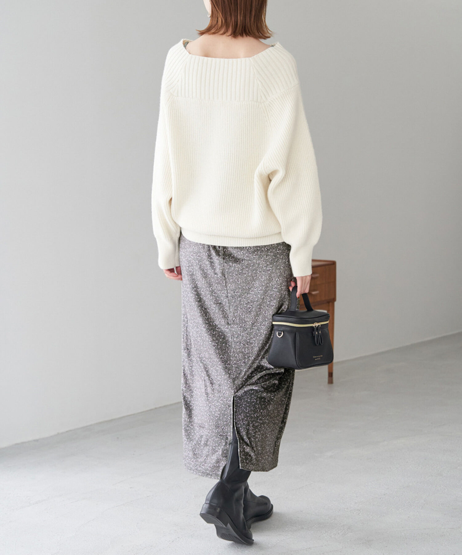 Rope&rsquo;Picnic「リンクコーデ/花柄ベロアアイラインスカート」|スカート|