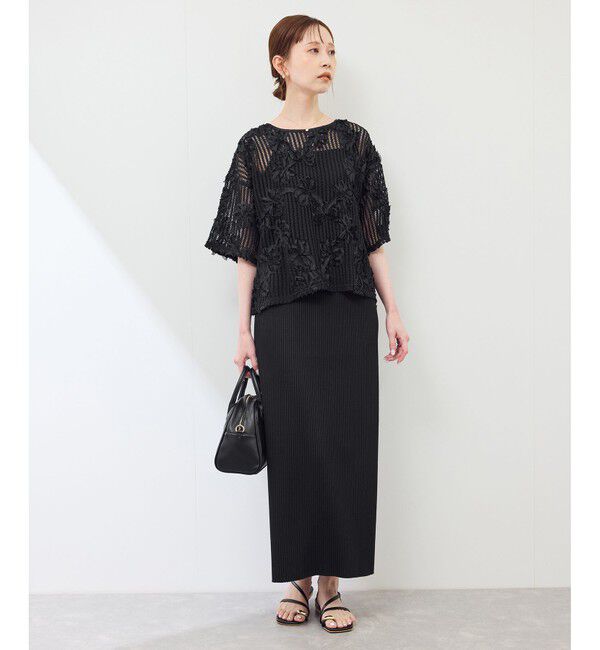 Rope&rsquo;Picnic「メッシュコード刺繍プルオーバー」|Tシャツ・カットソー|