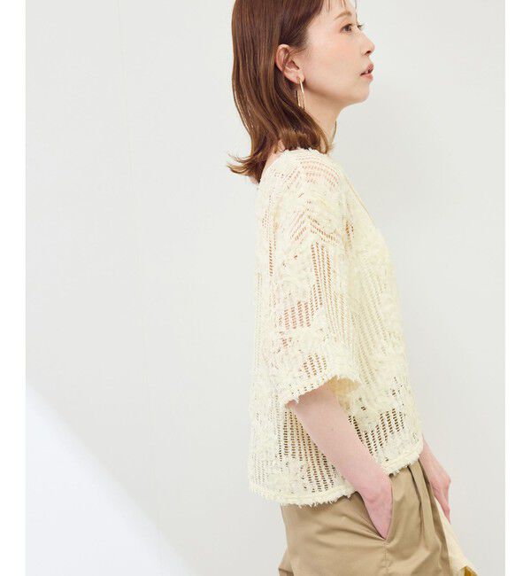 Rope&rsquo;Picnic「メッシュコード刺繍プルオーバー」|Tシャツ・カットソー|