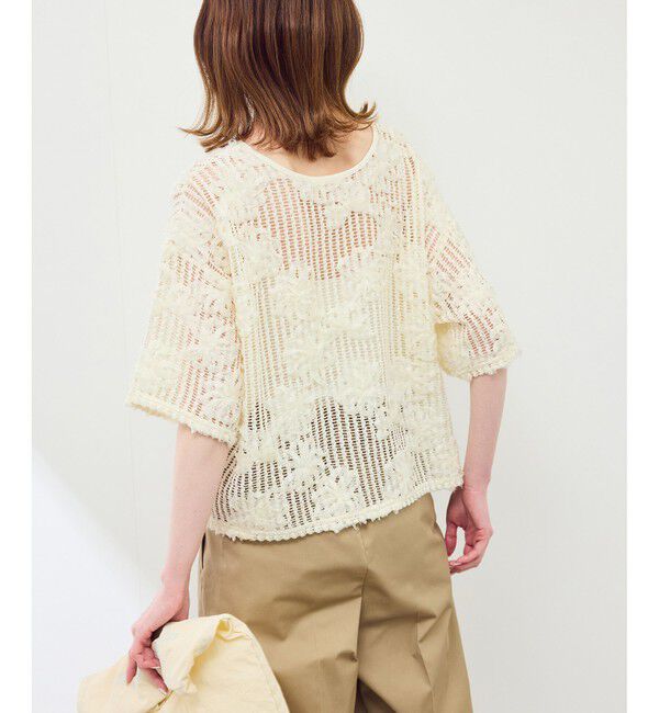 Rope&rsquo;Picnic「メッシュコード刺繍プルオーバー」|Tシャツ・カットソー|