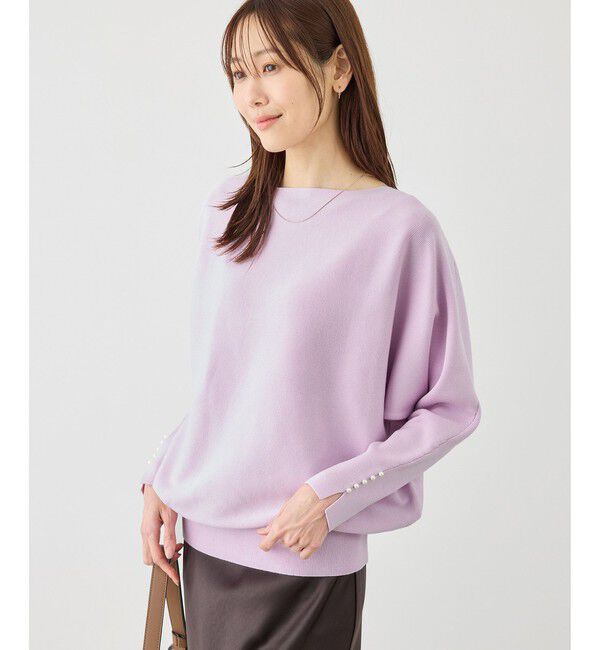 Rope&rsquo;Picnic「マシュマロ袖パールドルマンニット/イージーケア・リンクコーデ」|ニット・セーター|