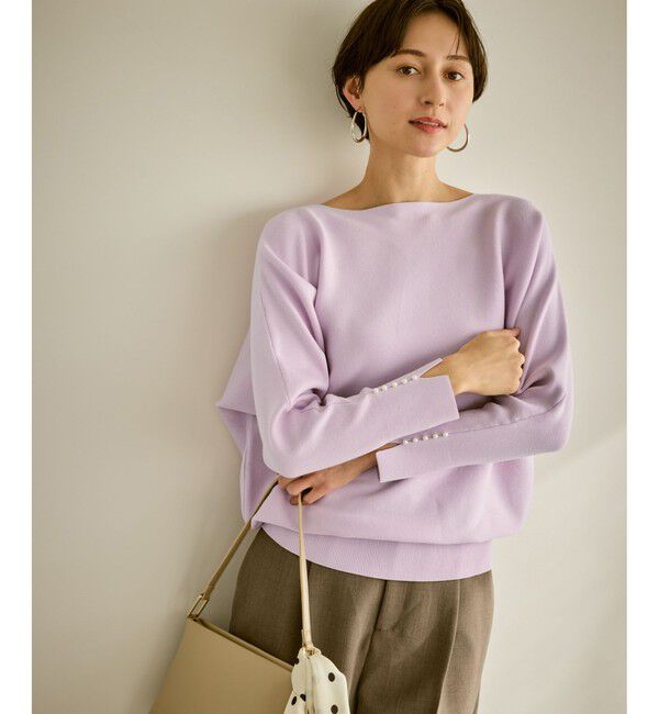 Rope&rsquo;Picnic「マシュマロ袖パールドルマンニット/イージーケア・リンクコーデ」|ニット・セーター|